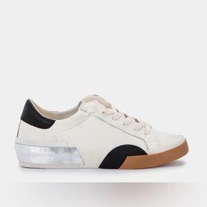Dolce Vita Zina Sneakers in White, Black, and Silver